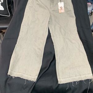 Sincerely Jules Gray Flare & Wide Leg Jeans